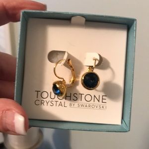 Touchstone Crystal Gold Bliss Earrings, Montana